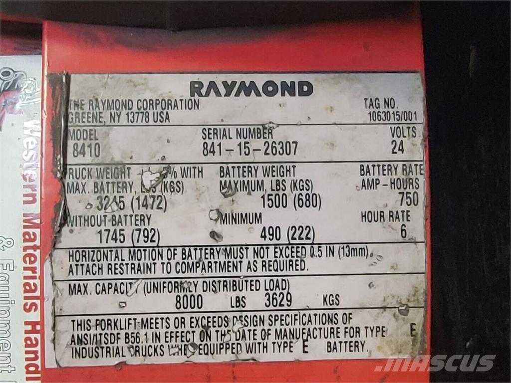 Raymond 8410 Maszyny budowlane - Inne