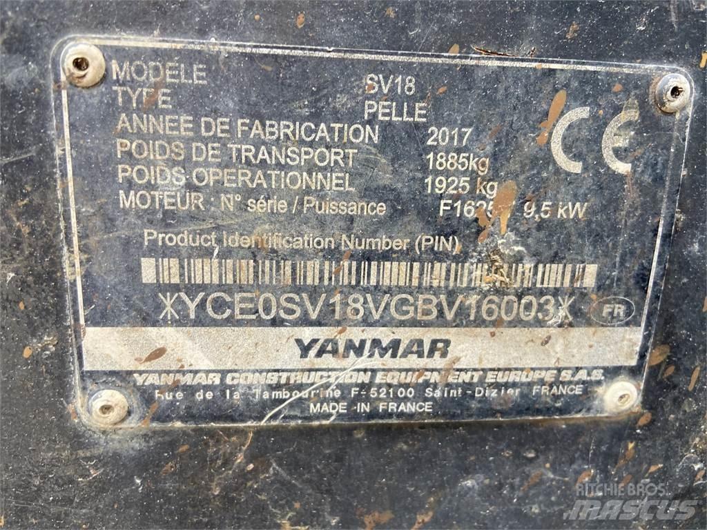 Yanmar SV18 Minikoparki
