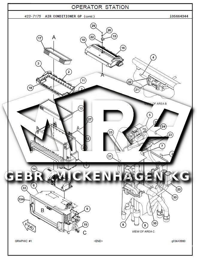 CAT 926 M/ Lüfter Kabiny i wnętrze