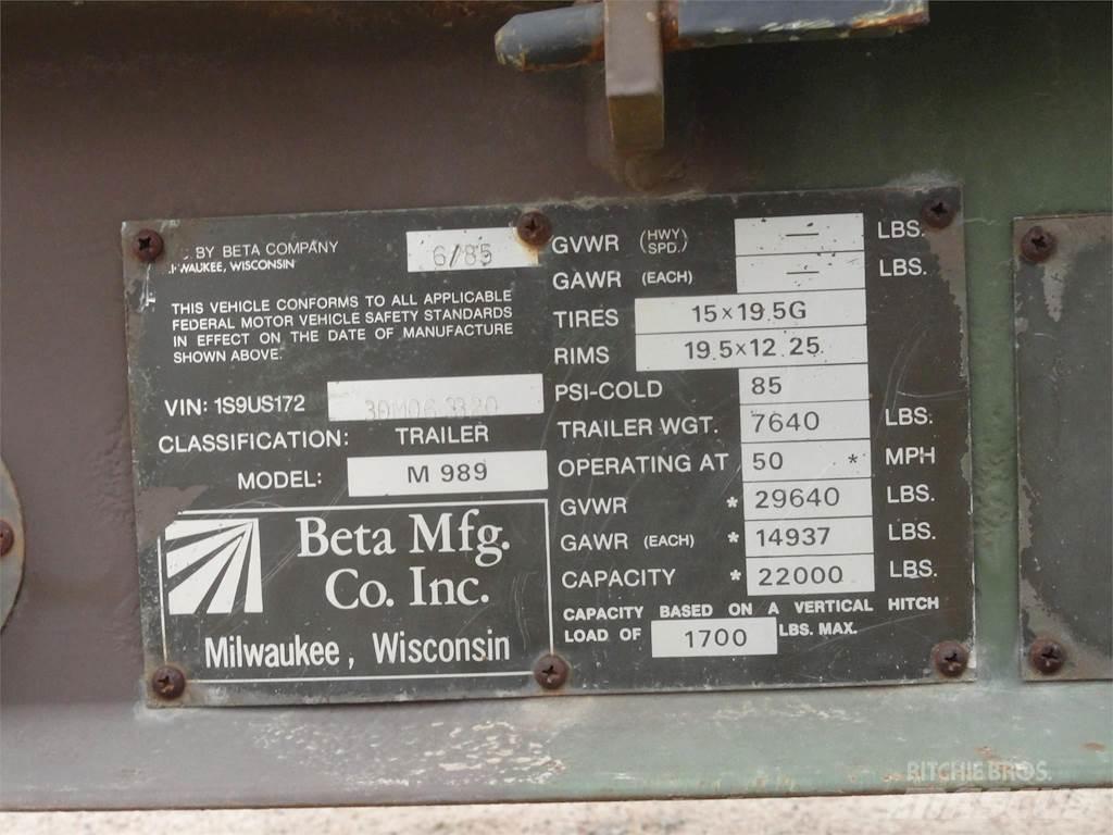 Beta M989 Inne przyczepy