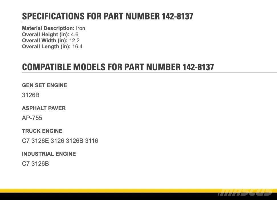 CAT 3126 Transport - Inne