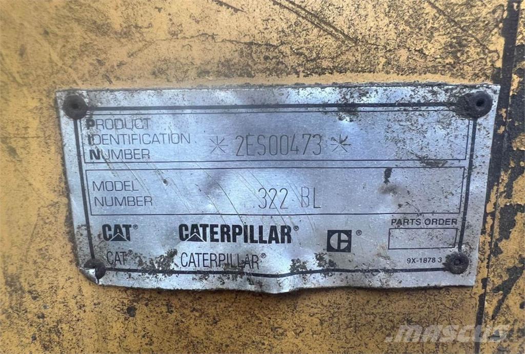 CAT 322BL Koparki gąsienicowe