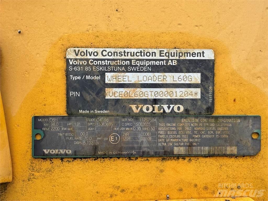 Volvo L60G Ładowarki kołowe