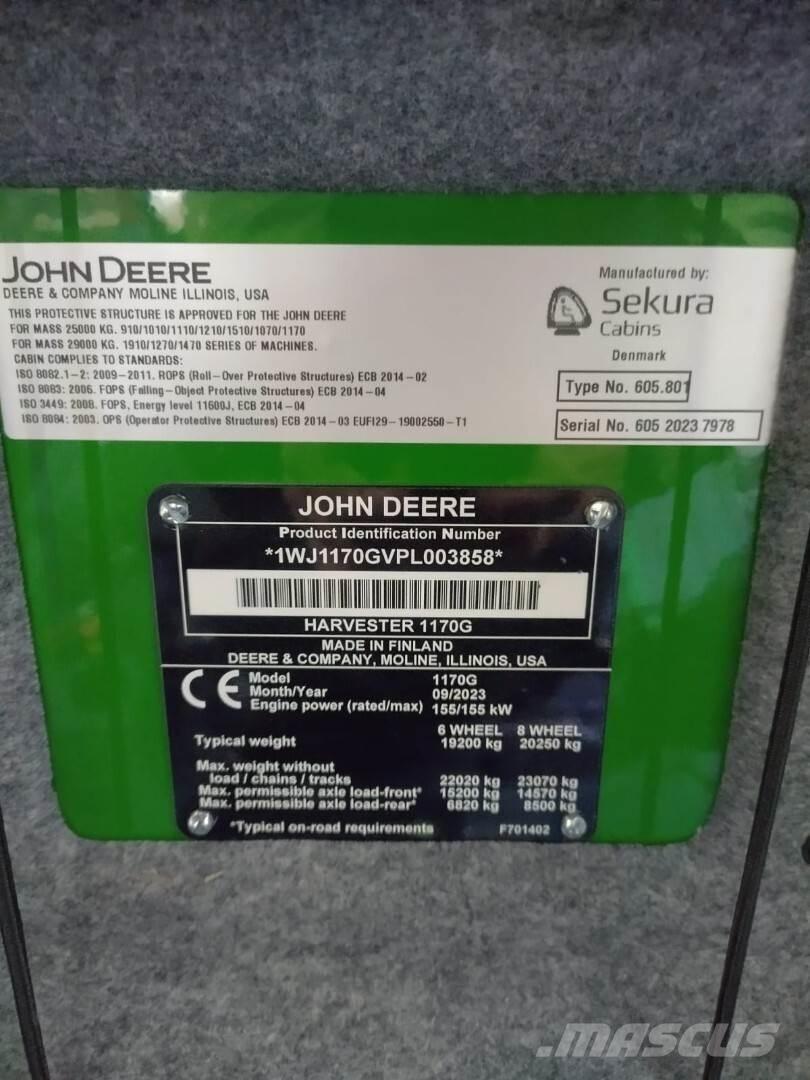 John Deere 1170G Harwestery