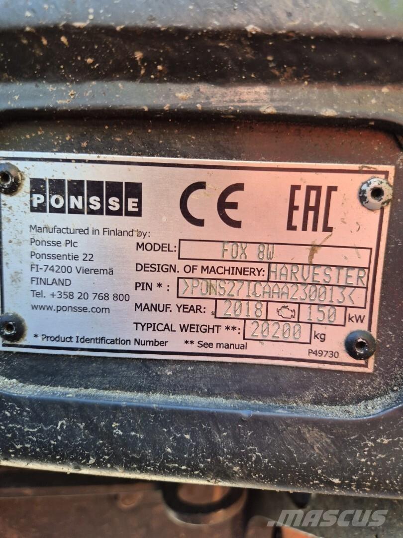Ponsse Fox 8W Harwestery