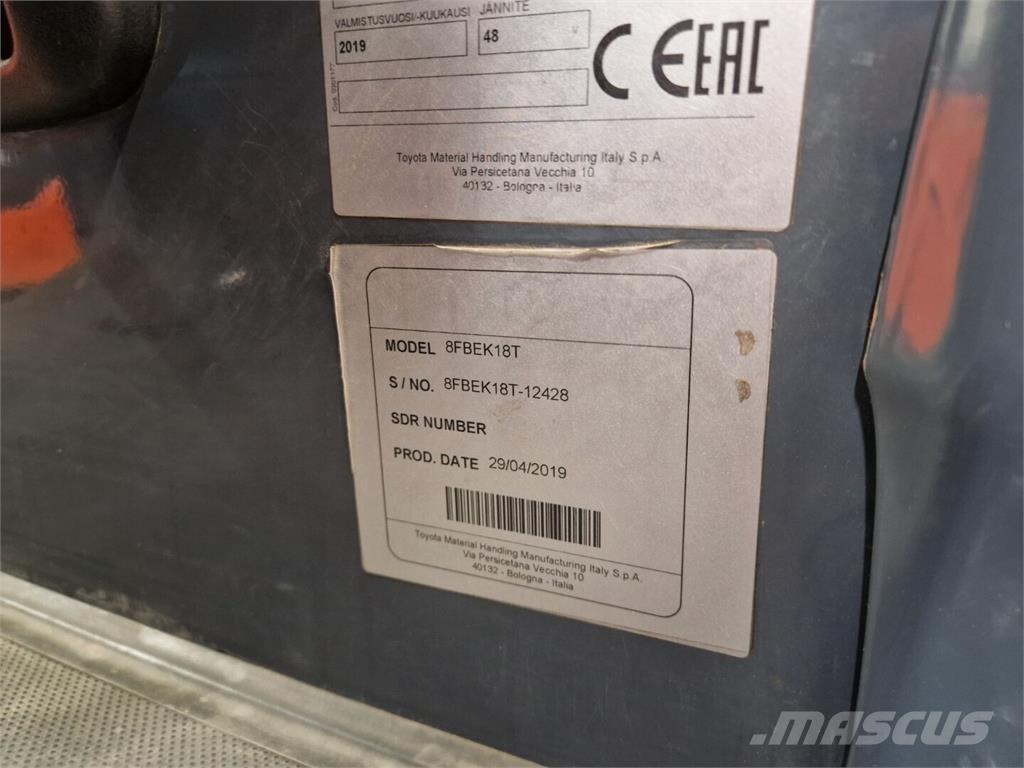 Toyota 8FBEK18T Wózki elektryczne