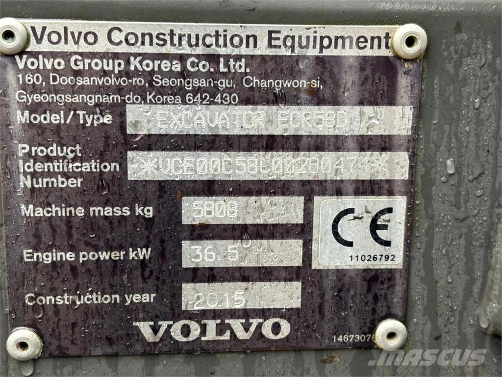 Volvo ECR 58 D Minikoparki