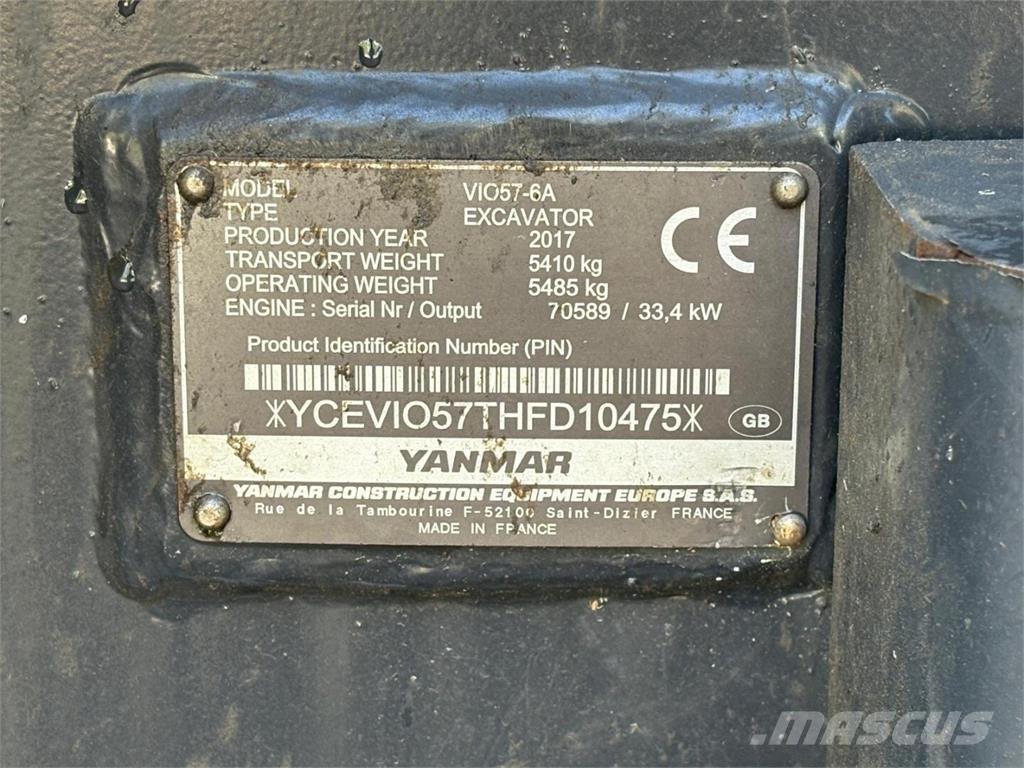 Yanmar VIO 57-6A Minikoparki