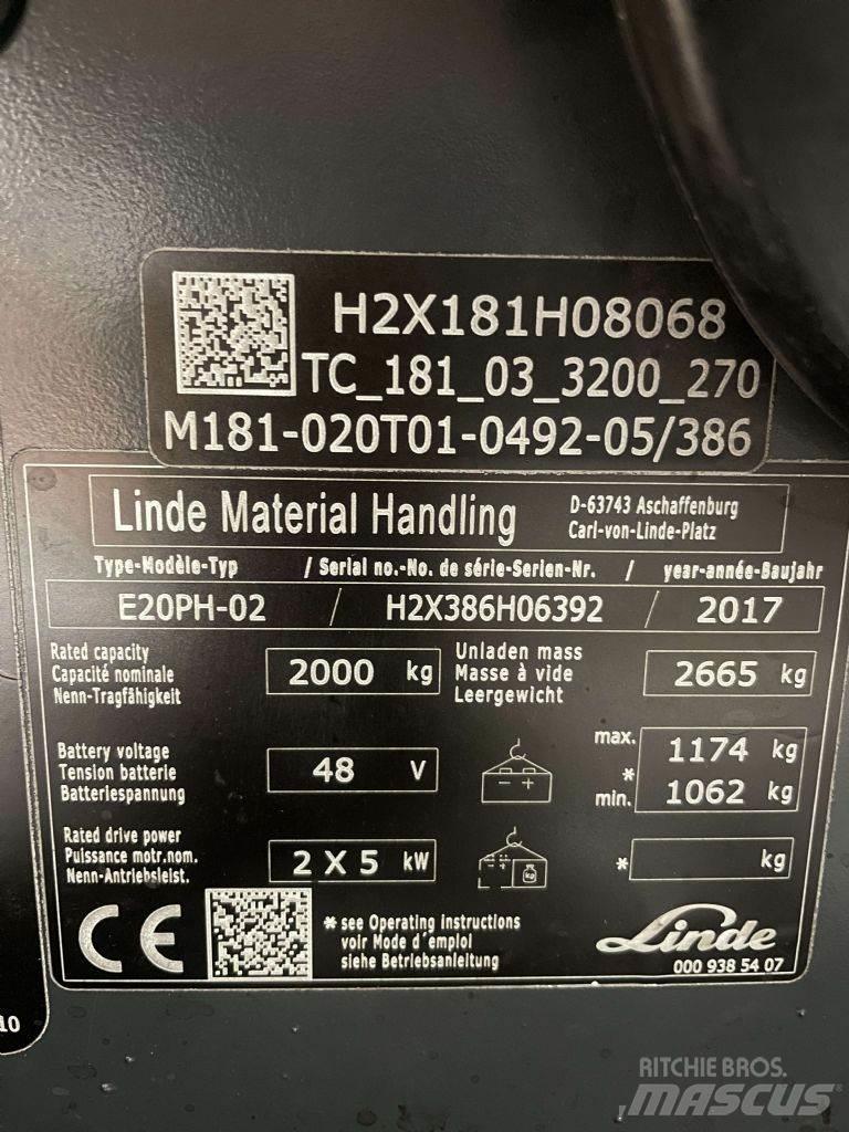 Linde E20PH-02-386 Wózki elektryczne