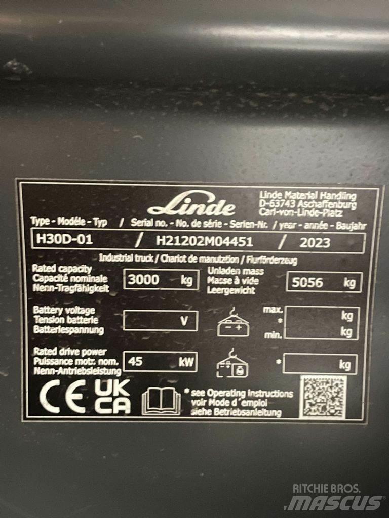 Linde H30D-01-1202 Wózki Diesla