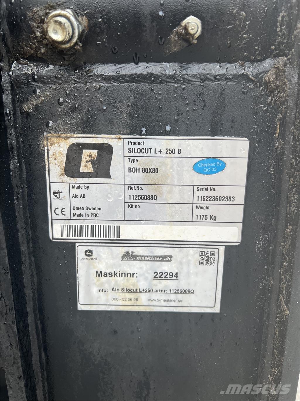 Ålö Silocut L+ 250 Osprzęt i komponenty - inne