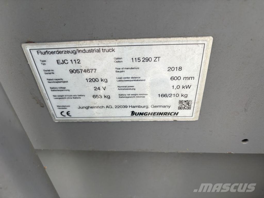 Jungheinrich EJC 112 Wózki widłowe unoszące z dyszlem