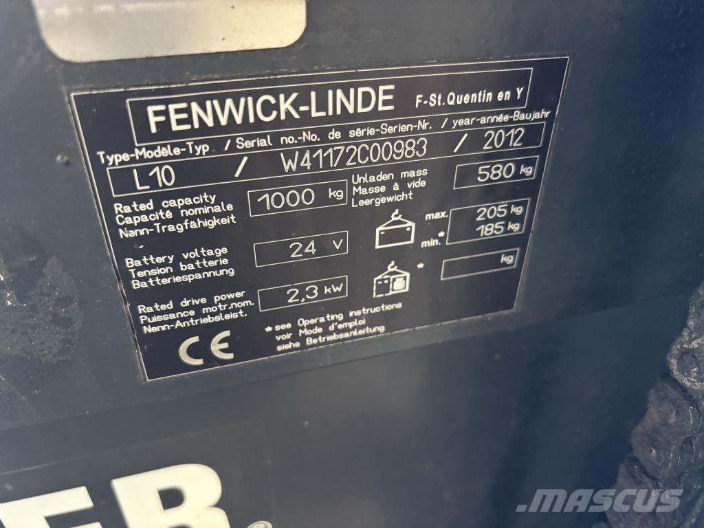 Linde L10 Wózki widłowe unoszące z dyszlem
