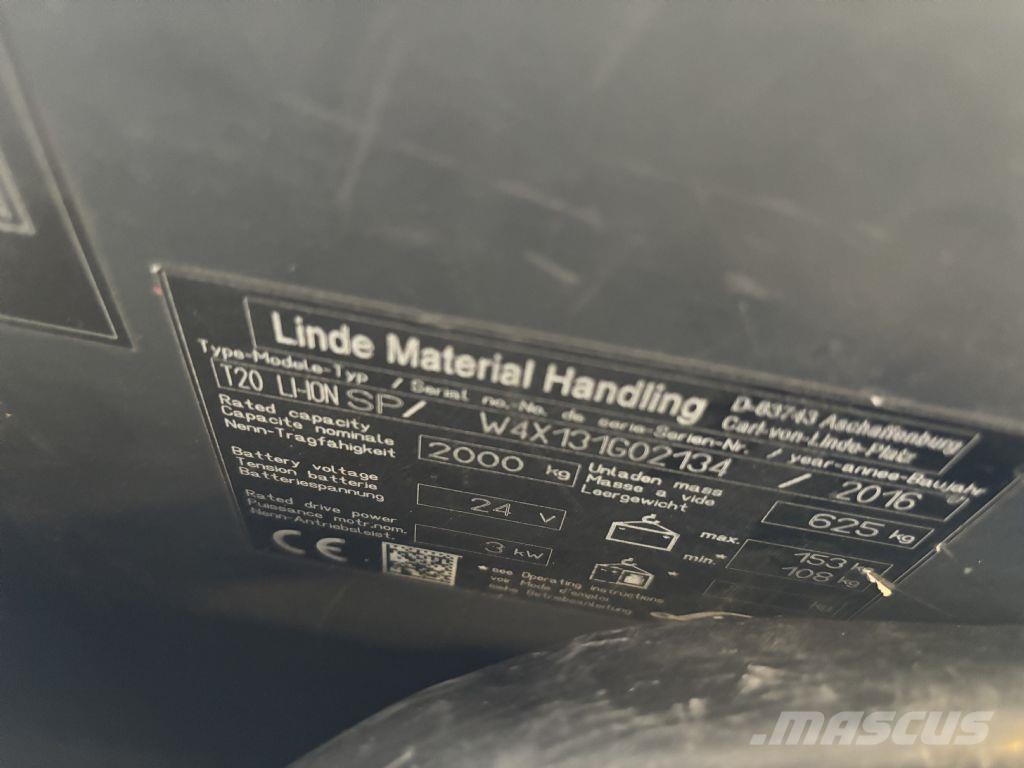 Linde T20 LI-ION SP Samojezdne maszyny do załadunku