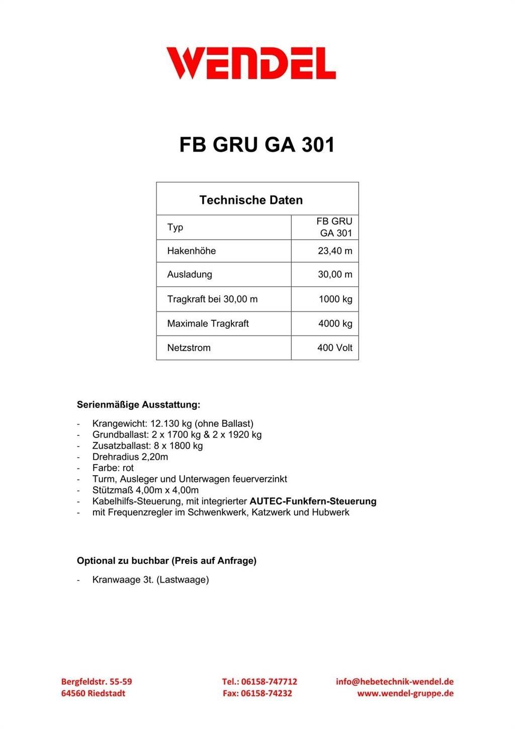 FB GRU GA 301 Żurawie wieżowe