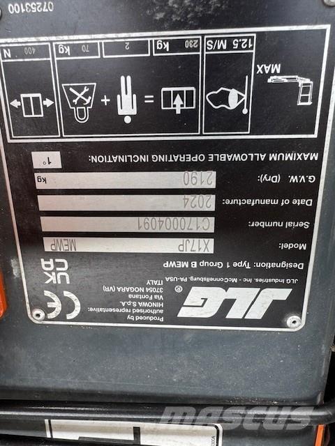 JLG X17JP Spider Kompaktowe samojezdne wysięgniki podnośnikowe