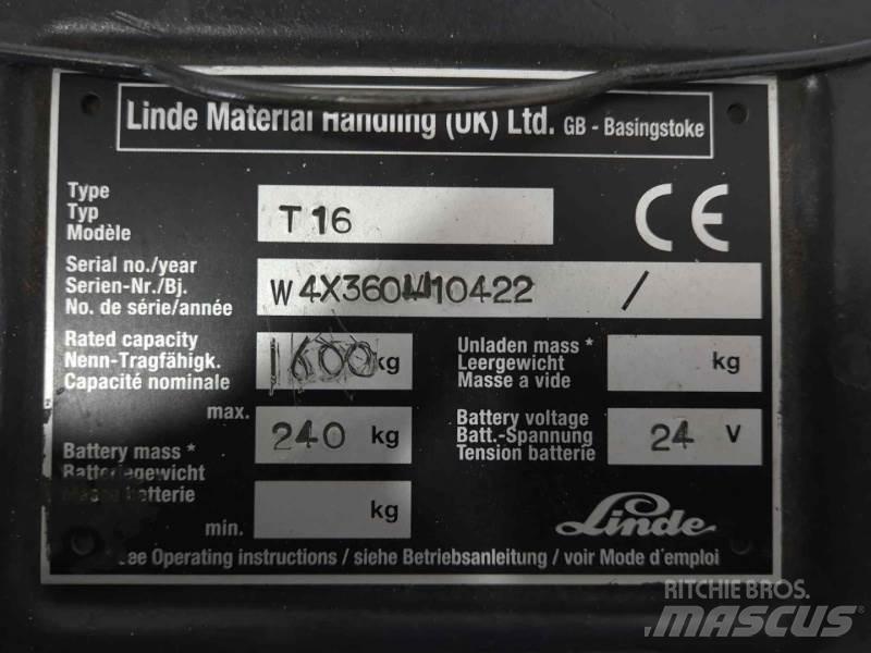 Linde T16 Wózki paletowe ręczne