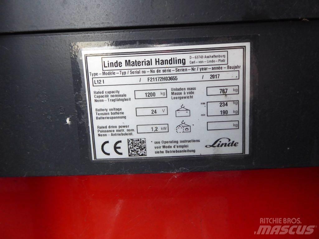 Linde L12L Wózki widłowe unoszące z dyszlem