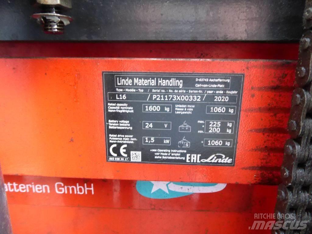 Linde L16 Wózki widłowe unoszące z dyszlem