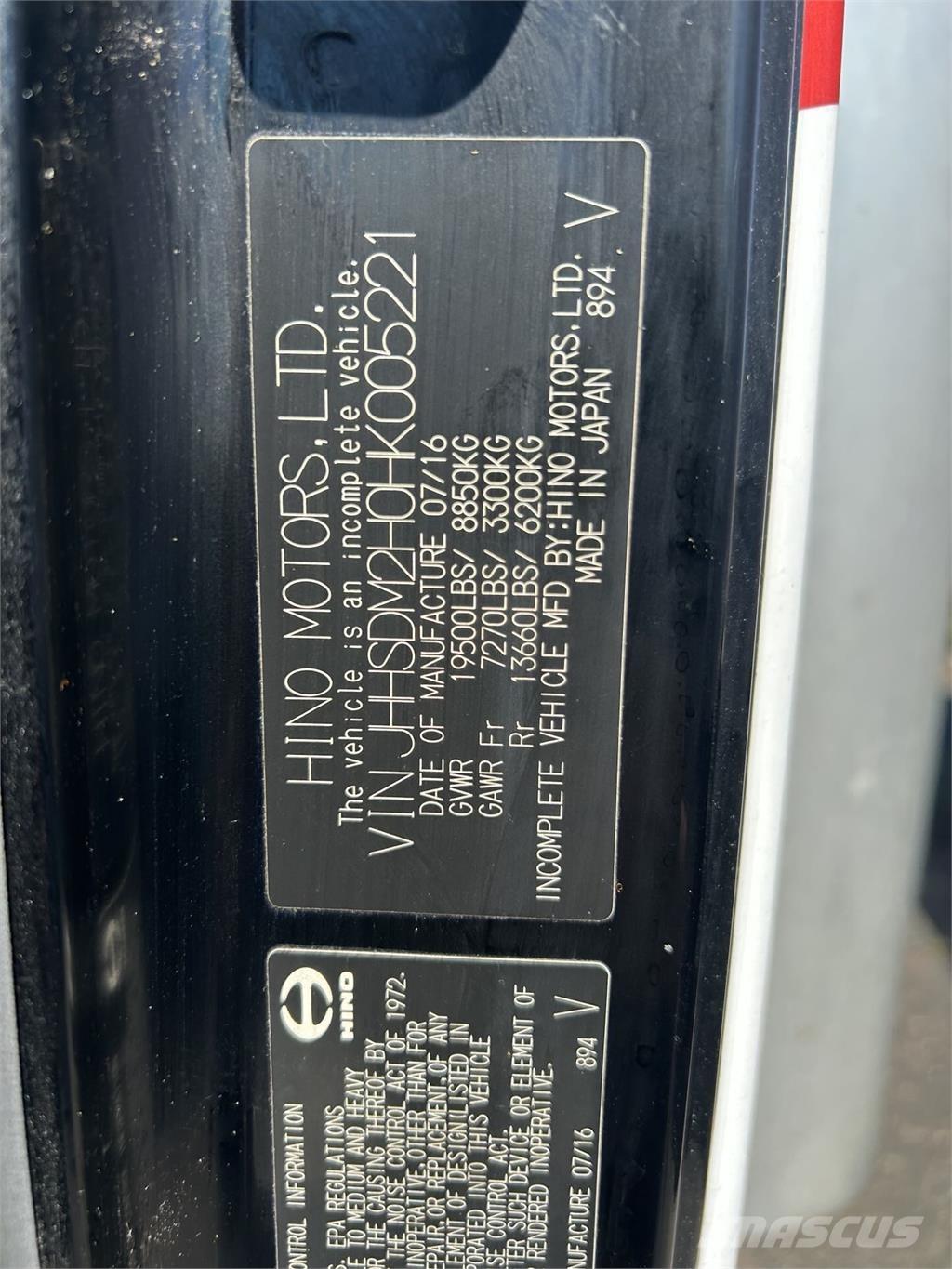 Hino 195 Samochody ciężarowe ze skrzynią zamkniętą