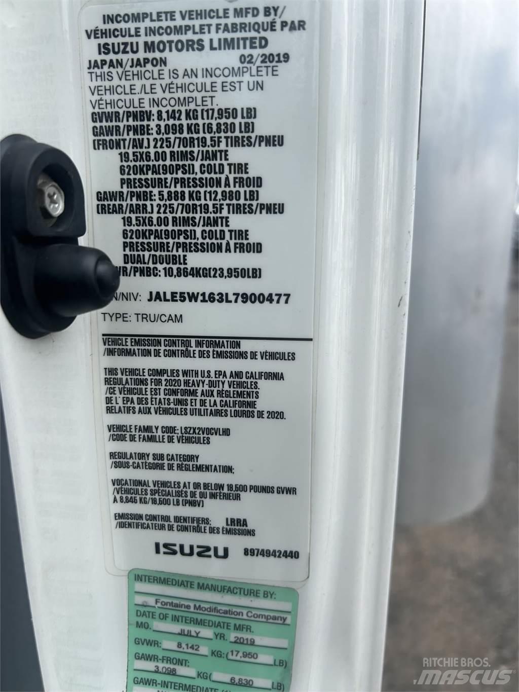 Isuzu NQR Samochody ciężarowe ze skrzynią zamkniętą