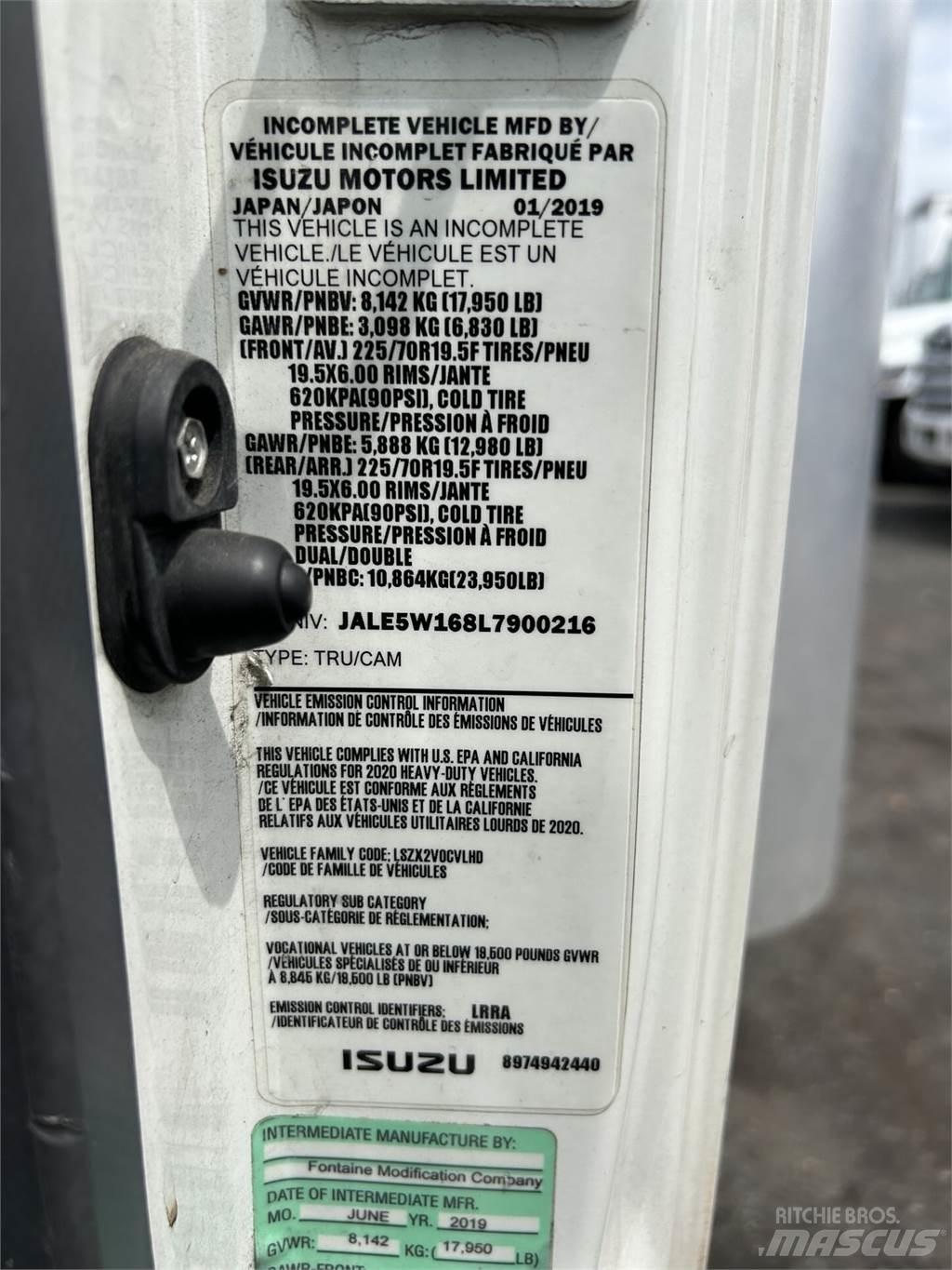 Isuzu NQR Samochody ciężarowe ze skrzynią zamkniętą