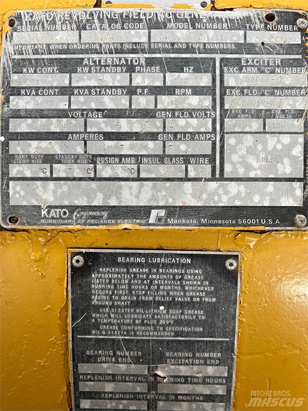 Kato 1500kW Agregaty prądotwórcze inne
