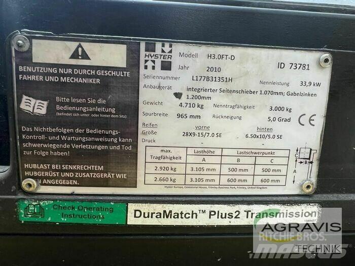 Hyster H3.0FT Wózki widłowe inne