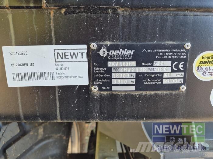 Oehler OL ZDK/HW 180 Wywrotki rolnicze