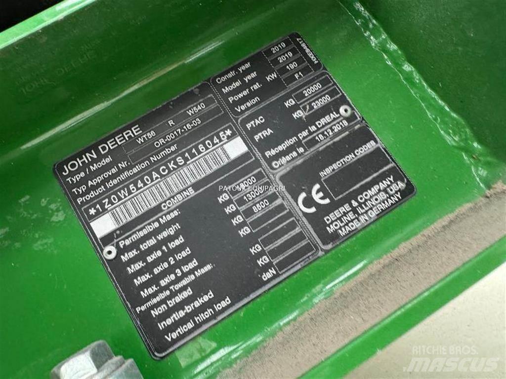 John Deere W540 Kombajny zbożowe