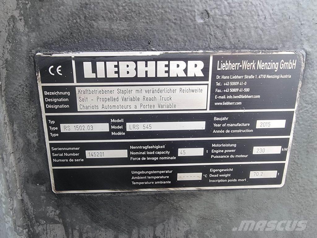 Liebherr LRS 545 Wózki typu Reachstacker