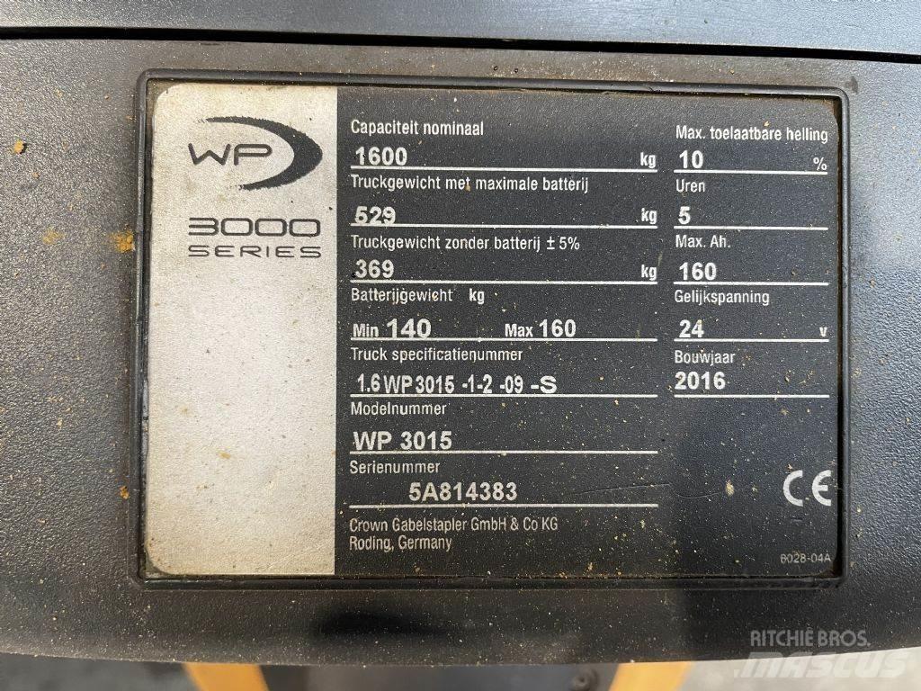 Crown WP3015 Wózki widłowe unoszące z dyszlem
