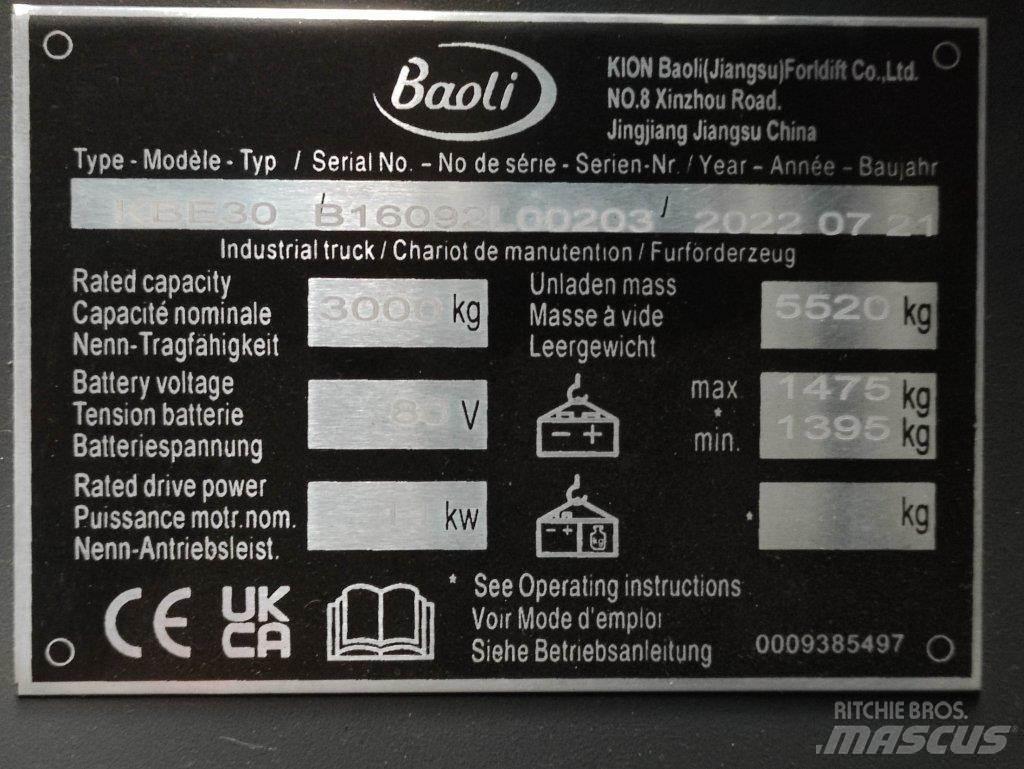 Baoli KBE30 Wózki elektryczne