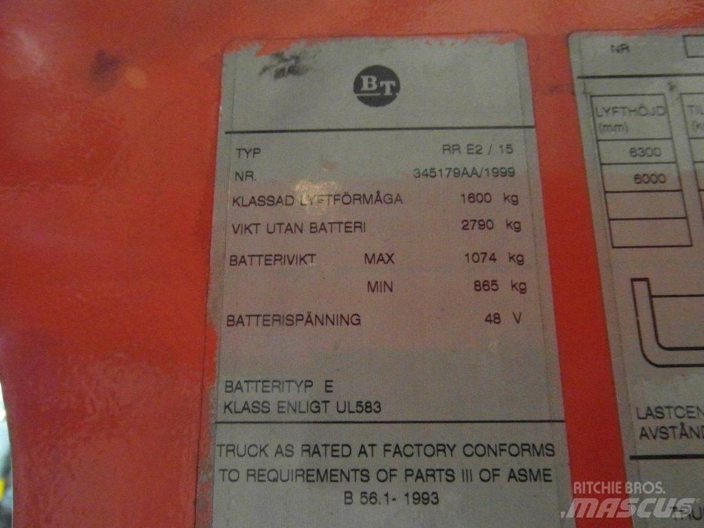 BT RRE2/15 Wózki widłowe wysokiego składowania