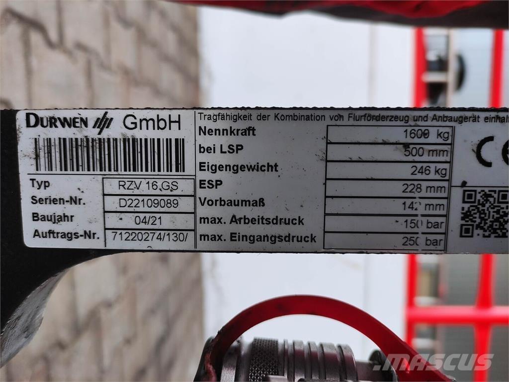 Durwen RZV 16 GS Magazynowanie - Inne