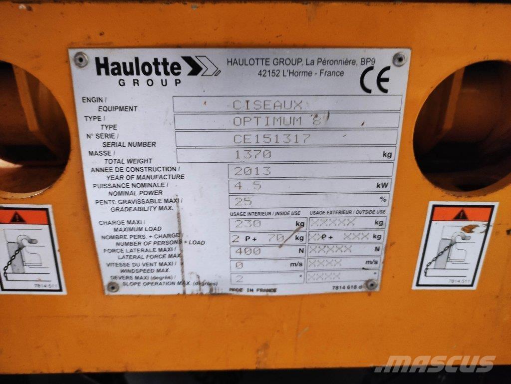 Haulotte OPTIMUM8 Podnośniki nożycowe