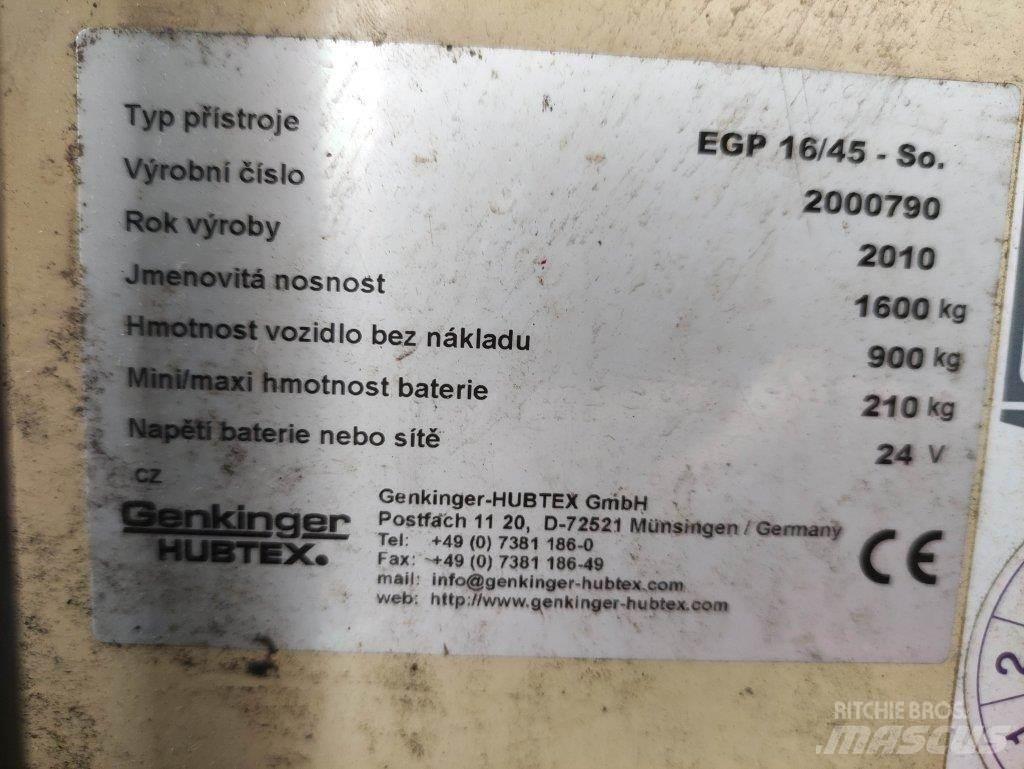 Hubtex EGP16/45-So Wózki widłowe unoszące z dyszlem