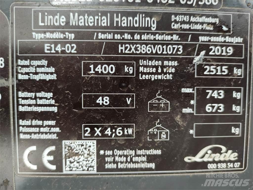 Linde E14-02-386-EVO Wózki elektryczne