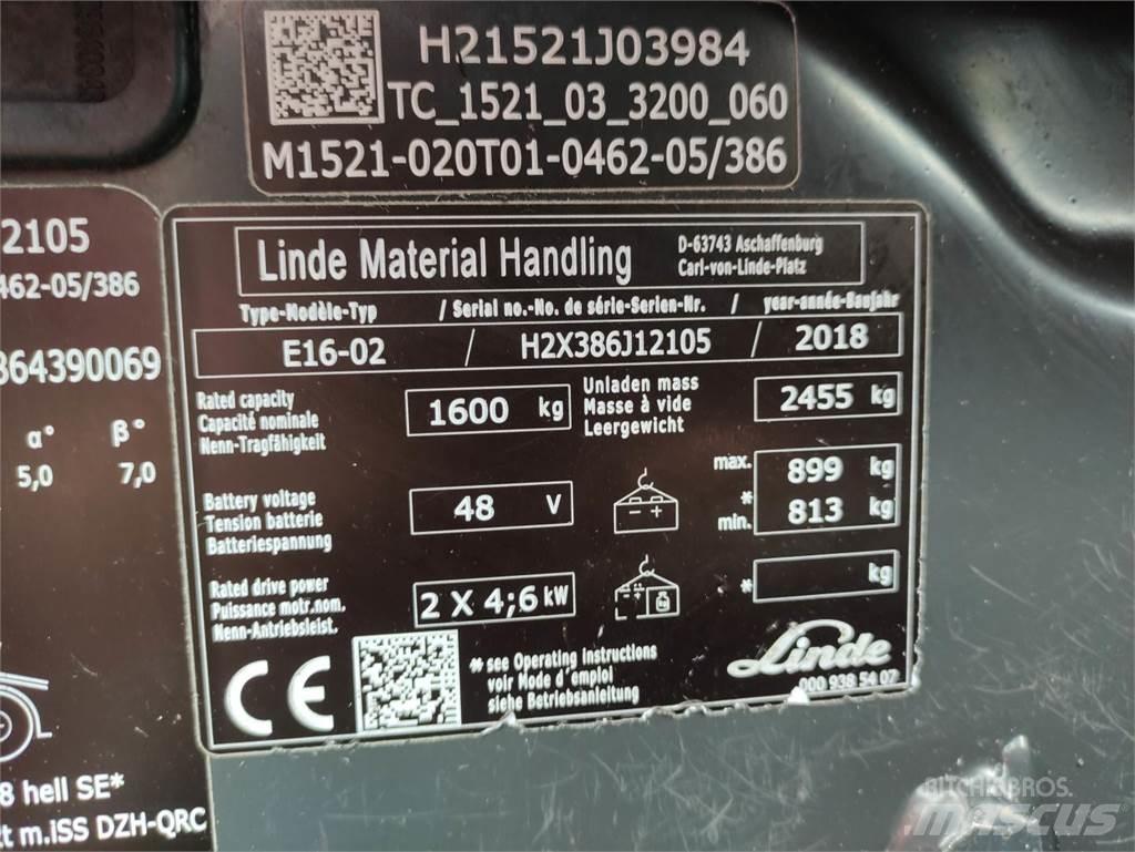 Linde E16-02-386-EVO Wózki elektryczne