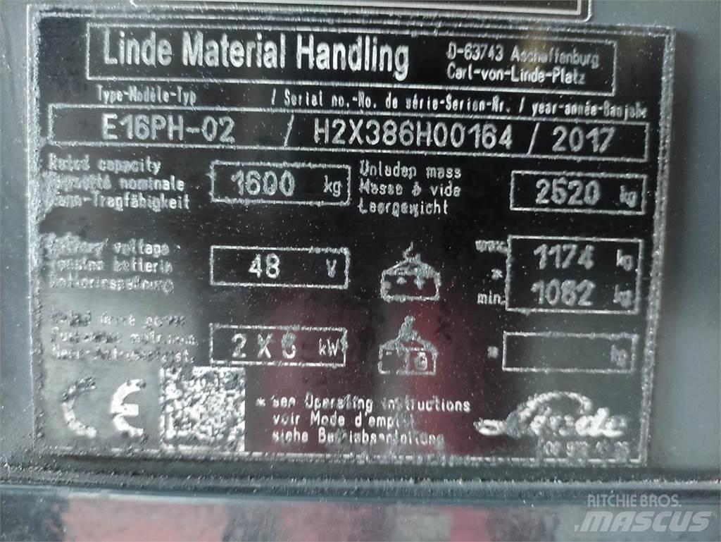 Linde E16PH-02-386 EVO Wózki elektryczne