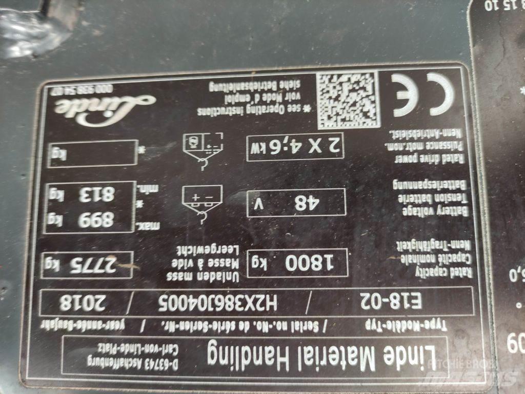 Linde E18-02-386 EVO Wózki elektryczne