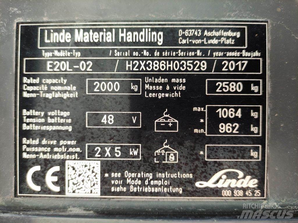 Linde E20L-02-386 Wózki elektryczne