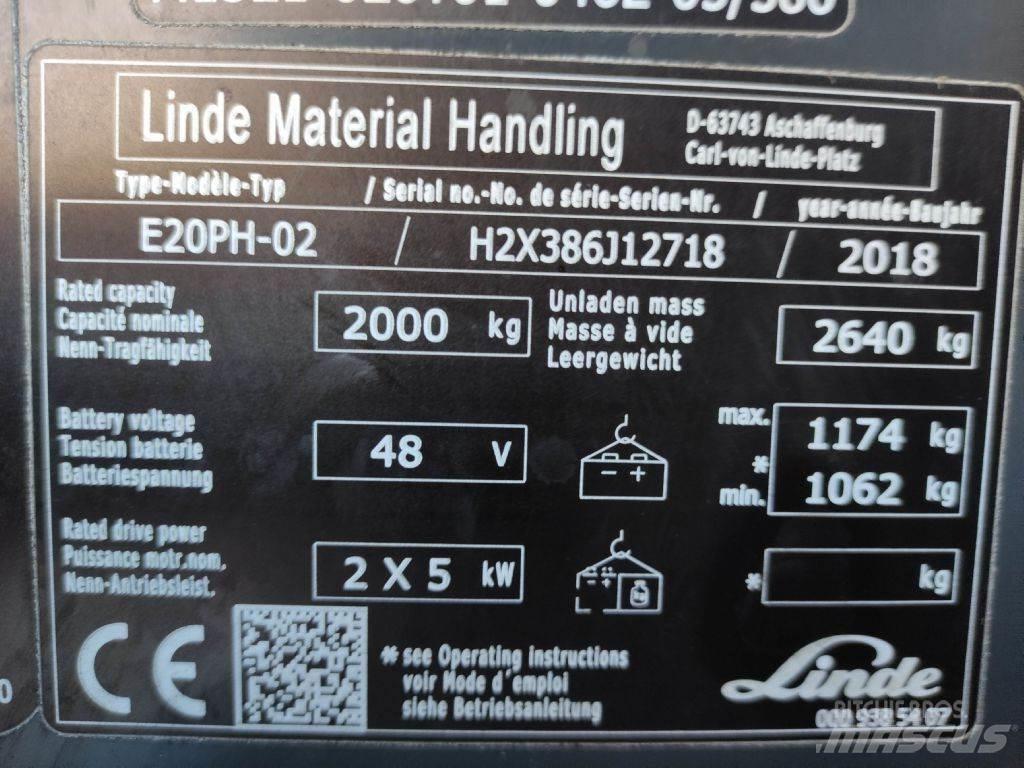 Linde E20P-02-386 EVO Wózki elektryczne