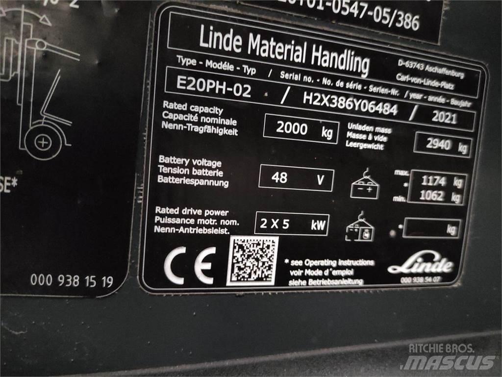 Linde E20PH-02-386-EVO Wózki elektryczne