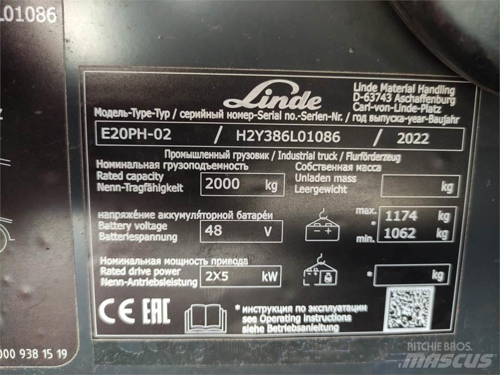 Linde E20PH-02-386-EVO Wózki elektryczne