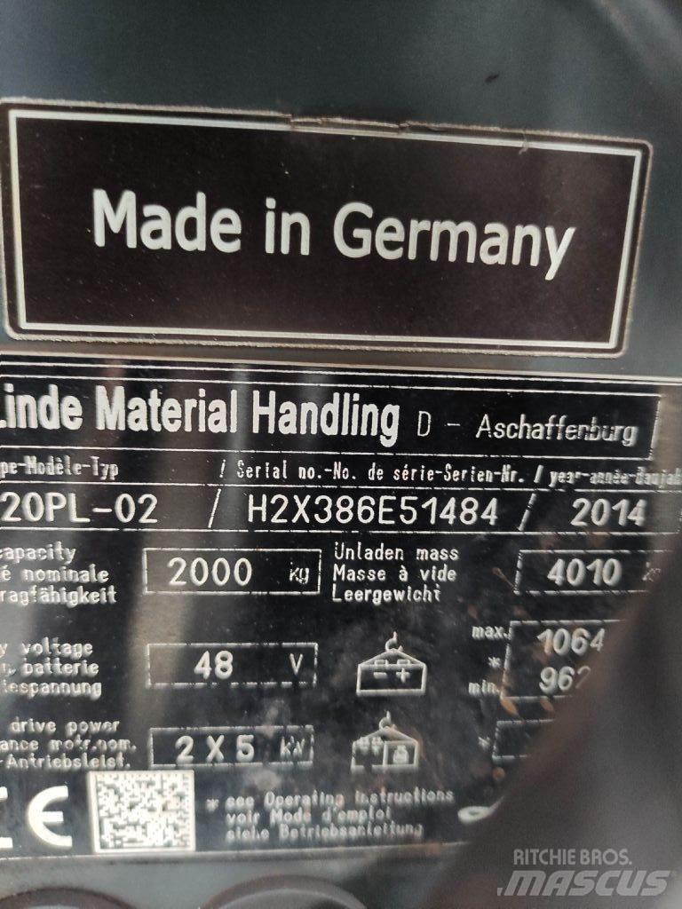 Linde E20PL-02-386 EVO Wózki elektryczne