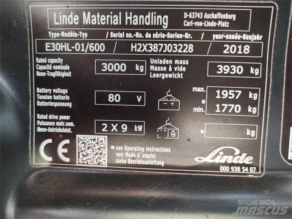 Linde E30HL-01/600-387 Wózki elektryczne