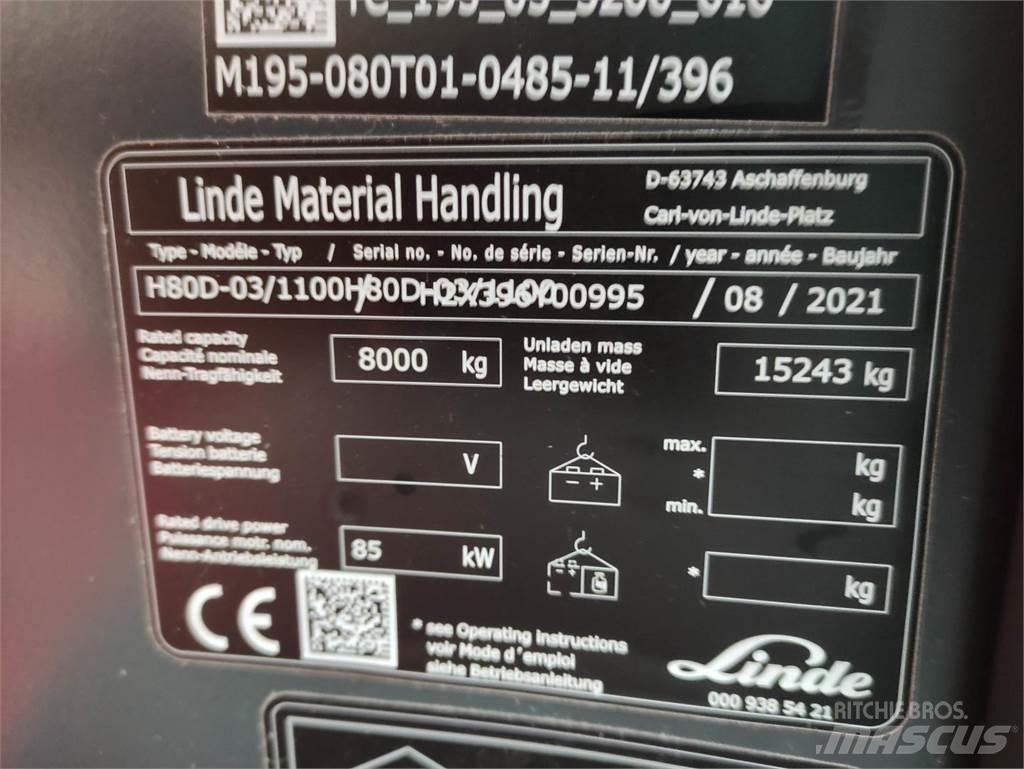 Linde H80D-1100-03-396 Wózki Diesla