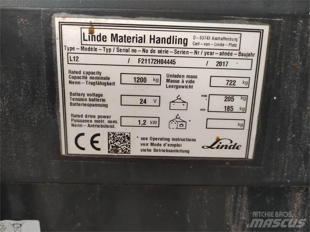 Linde L12 Wózki widłowe unoszące z dyszlem