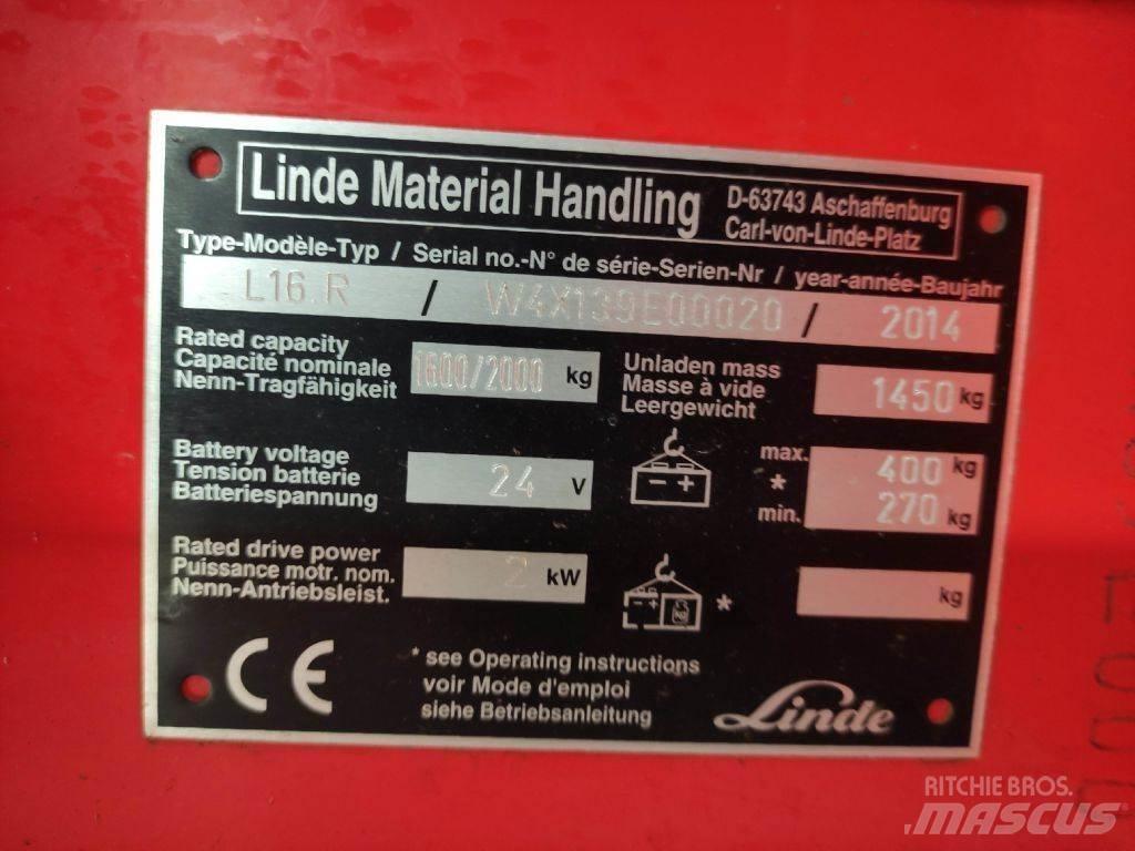Linde L16R Wózki elektryczne